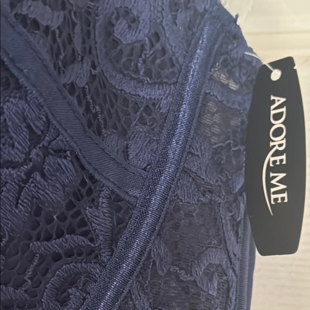 Adore me Luxurious Blue Lace Bra with Underwire - Picture 7 of 9